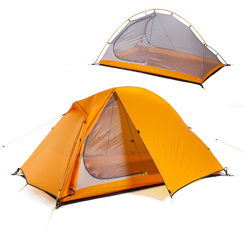 Cheap Goat Tents  Outdoor 2 People 20D Silicon Ultralight Riding Tents Double Layer Hiking Climbing Camping Tents Backpacking Cycling T Tents 